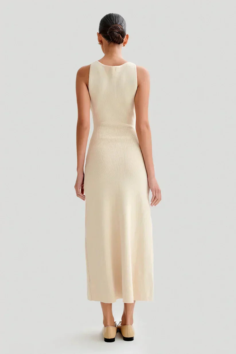 Amaris Hilton Midi Dress - XL - Cream
