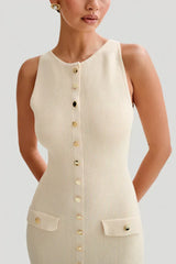 Amaris Hilton Midi Dress - XL - Black/white