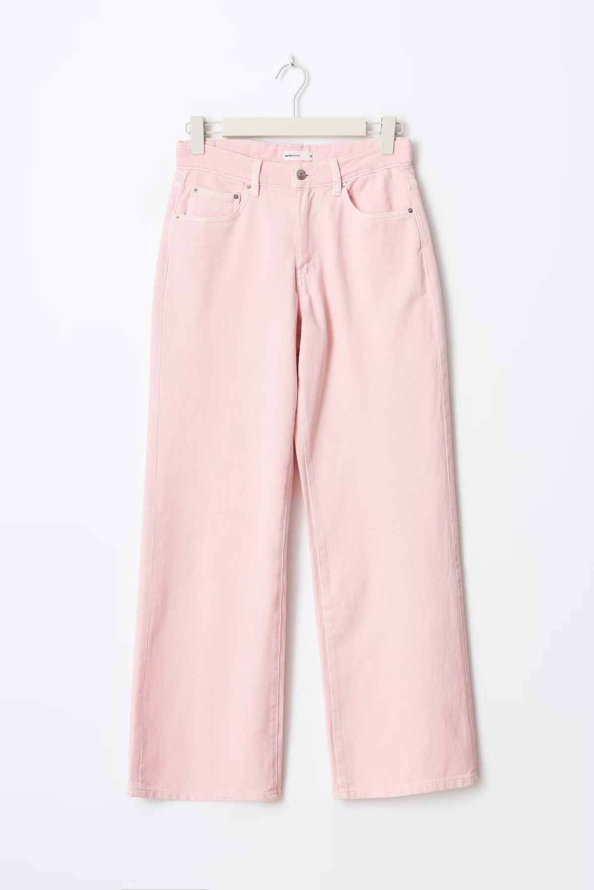 Olivine Perfect Wide Jeans - UK 12 (L) - Pink