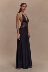 Rosalie Lace Maxi Dress - Black - L