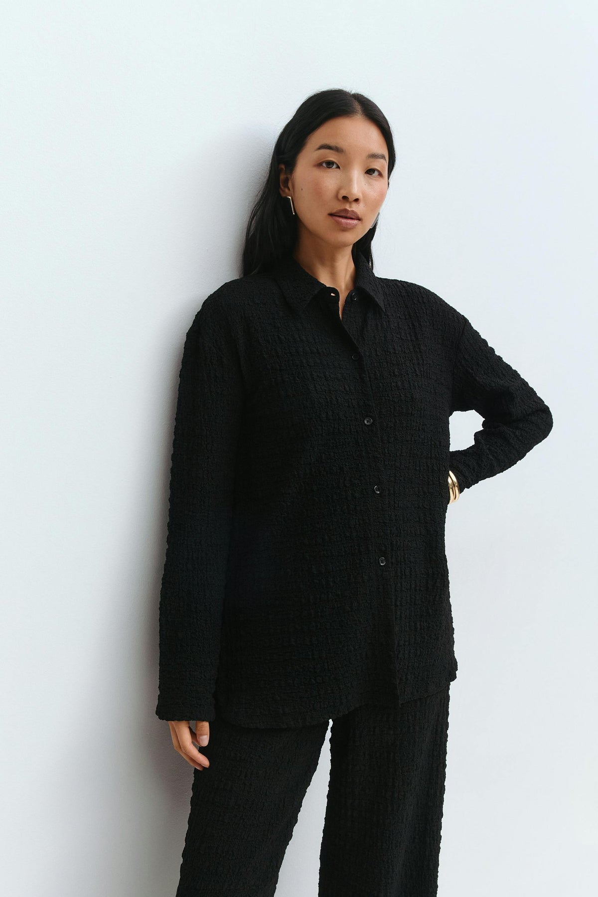 Mae Textured Set - Black - XS