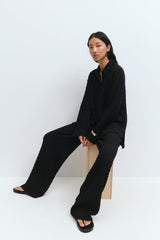Mae Textured Set - Black - S