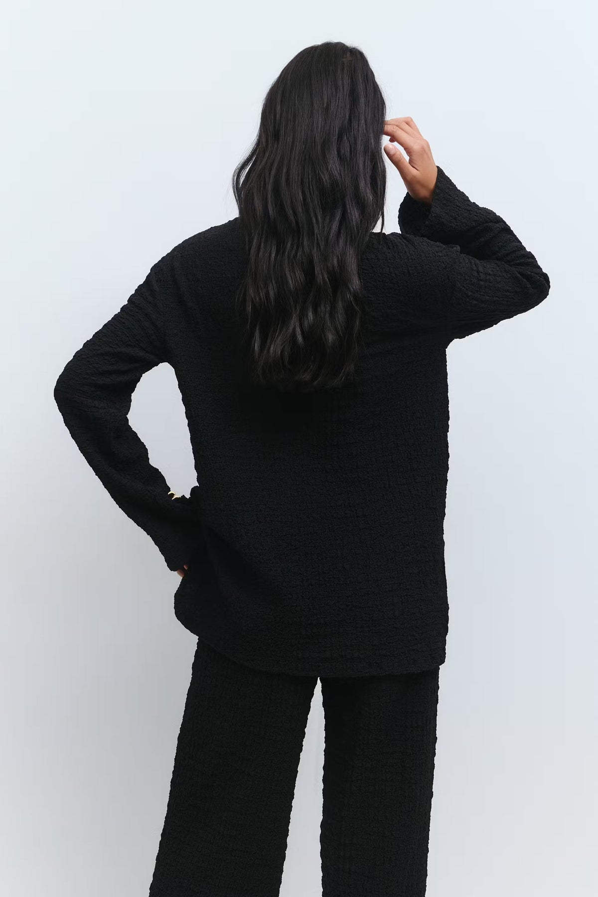 Mae Textured Set - Black - M