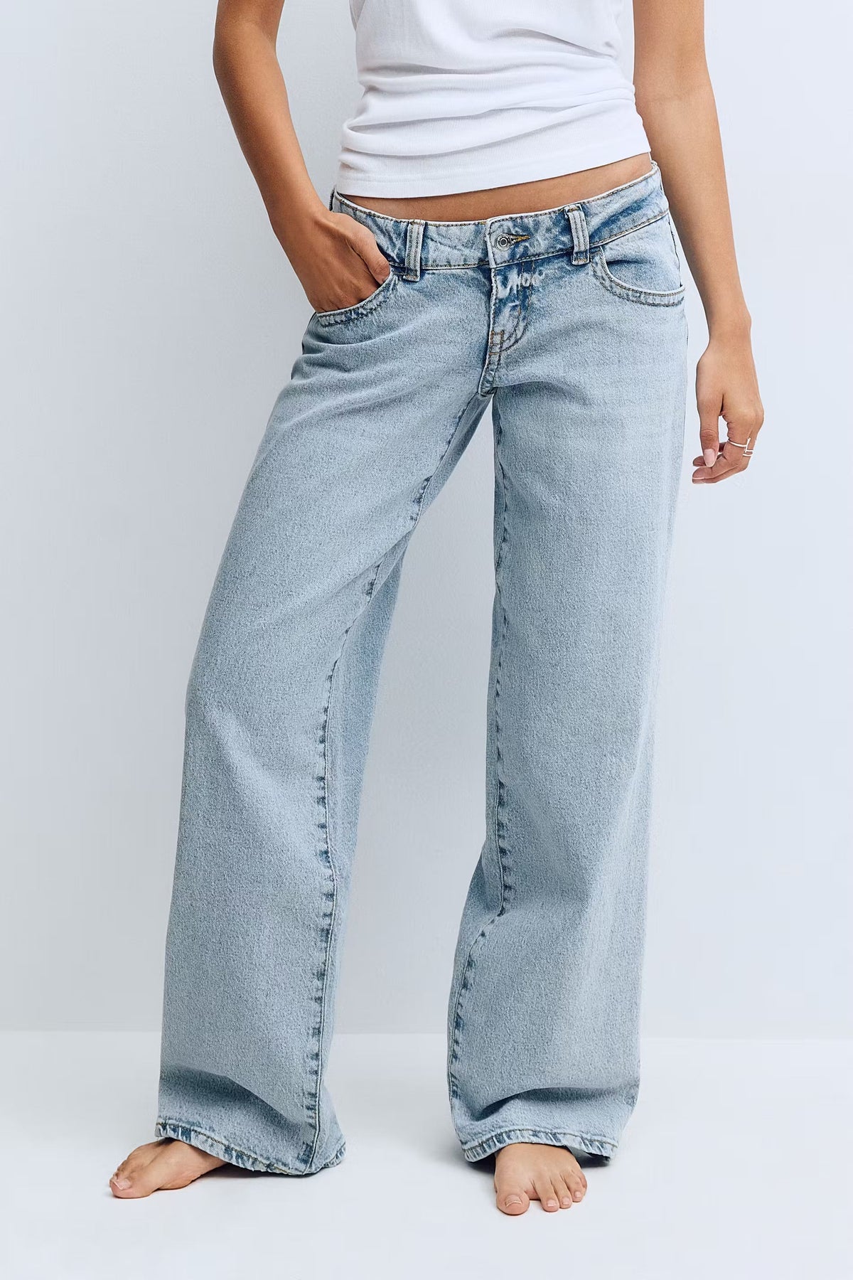 Eleni Low Wide Jeans - UK 8 (S) - Navy