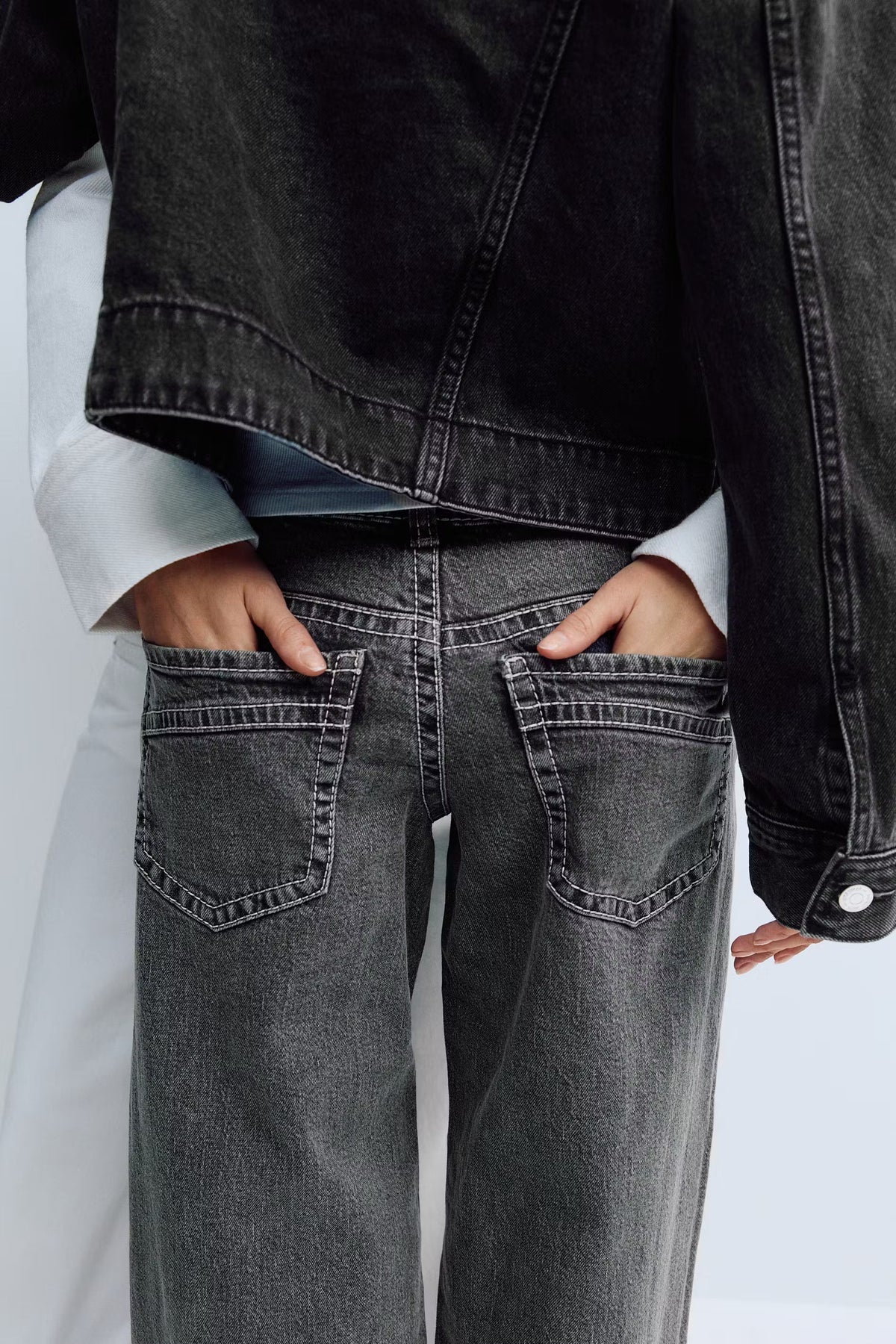 Eleni Low Wide Jeans - UK 12 (L) - Light Blue
