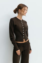 Vanya Fitted Knit Set - XS - Brown