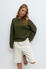 Isabel Knit Sweater - S - Light Brown