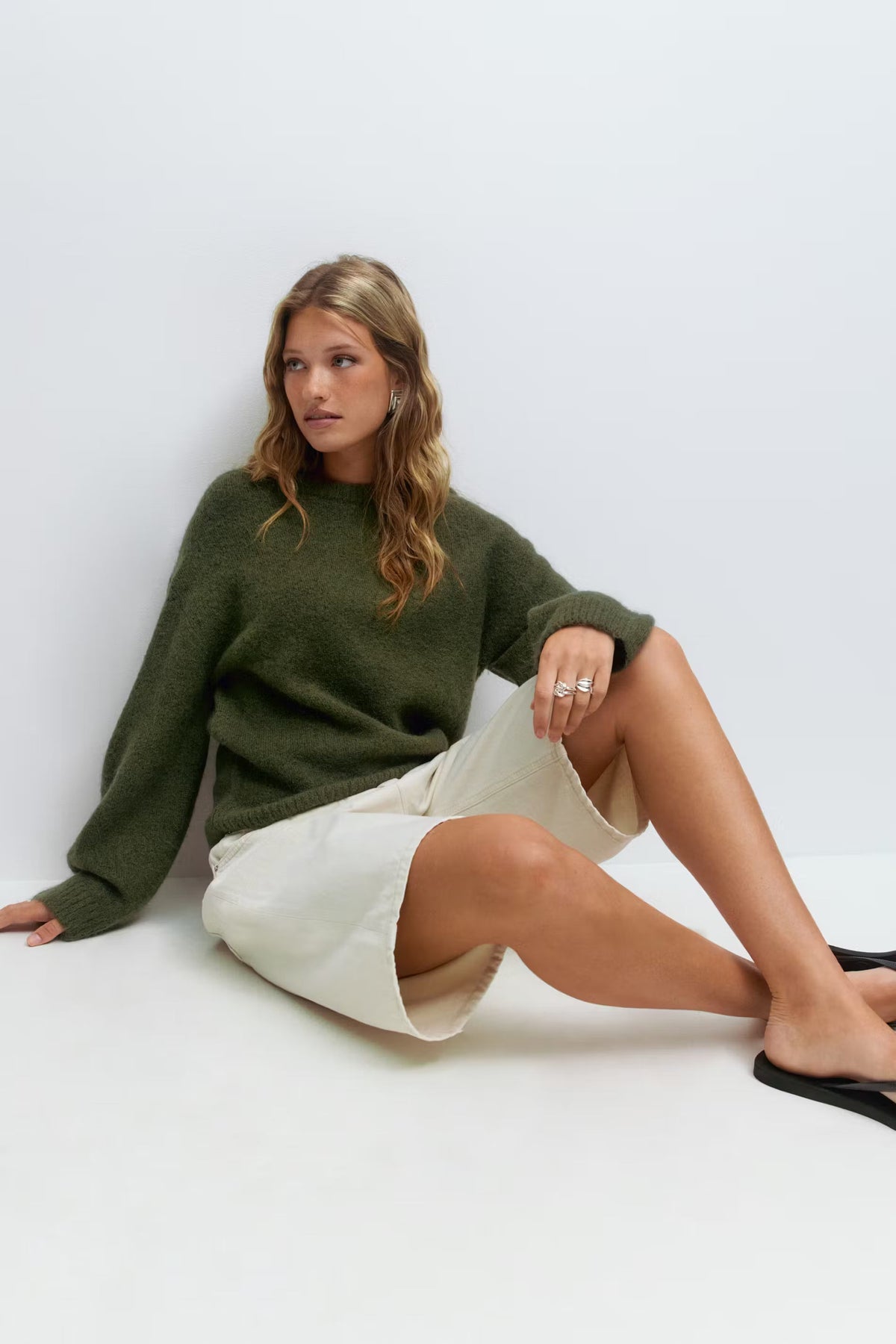 Isabel Knit Sweater - S - Dark Green