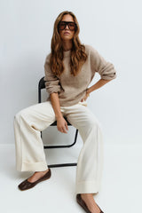 Isabel Knit Sweater - M - Brown