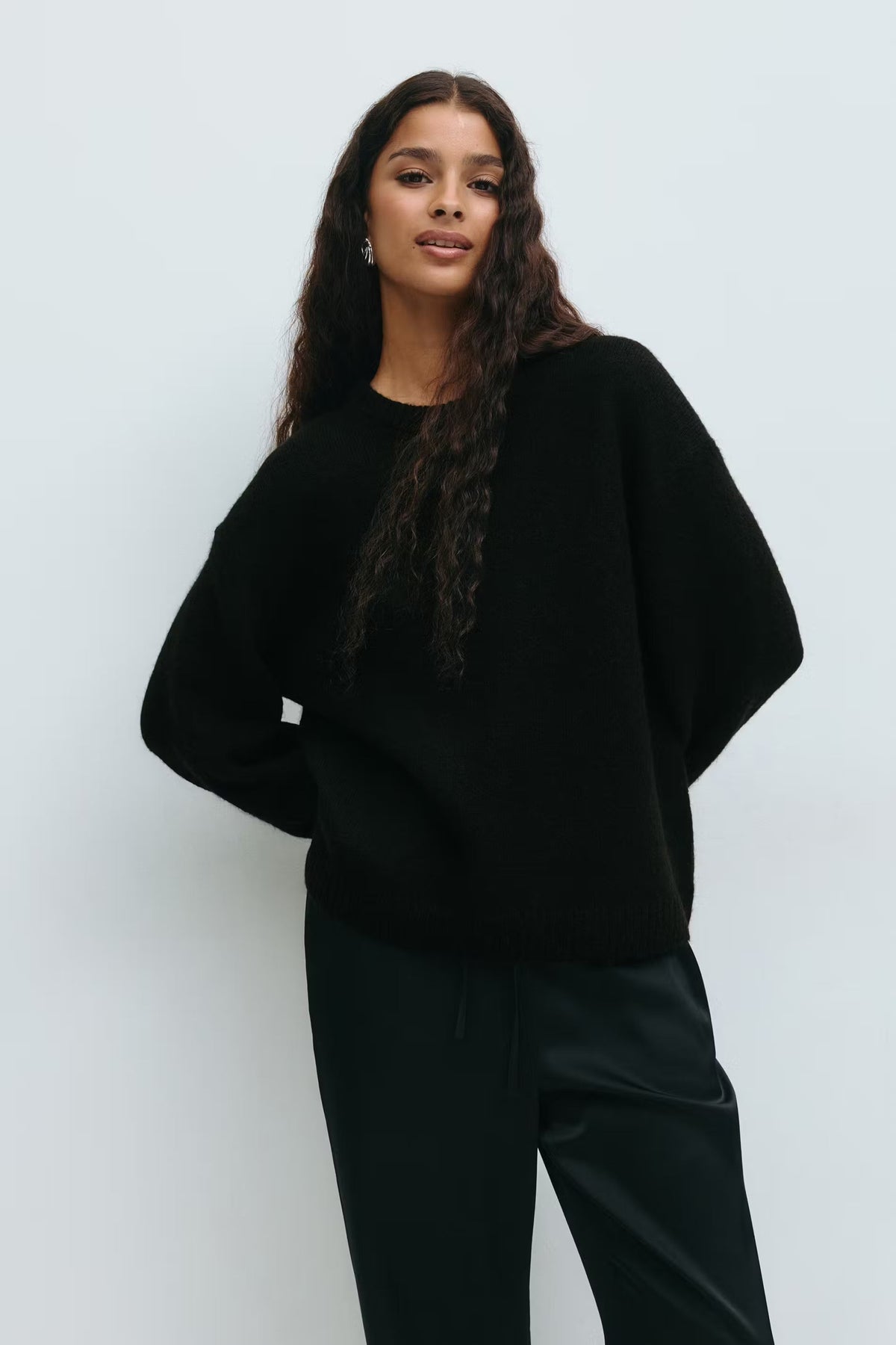Isabel Knit Sweater - M - Black