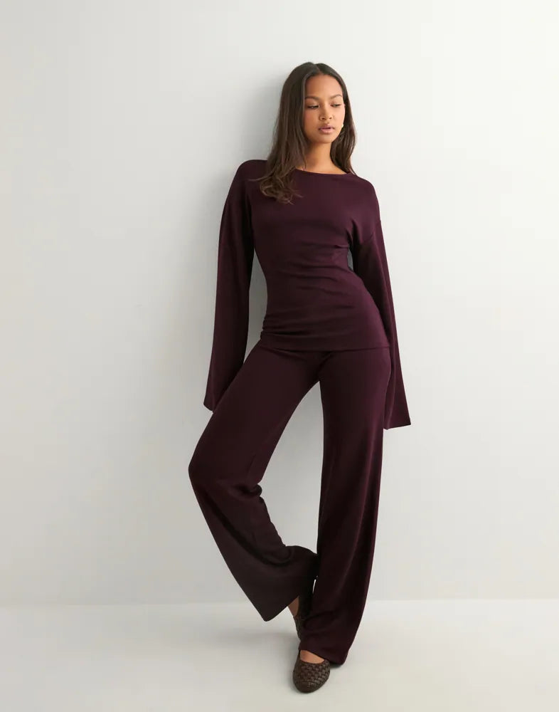 Ellie Lounge Set - Wine Red - S