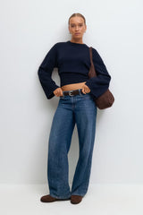 Claudia Sleeve Knitted Top - M - Bordeaux