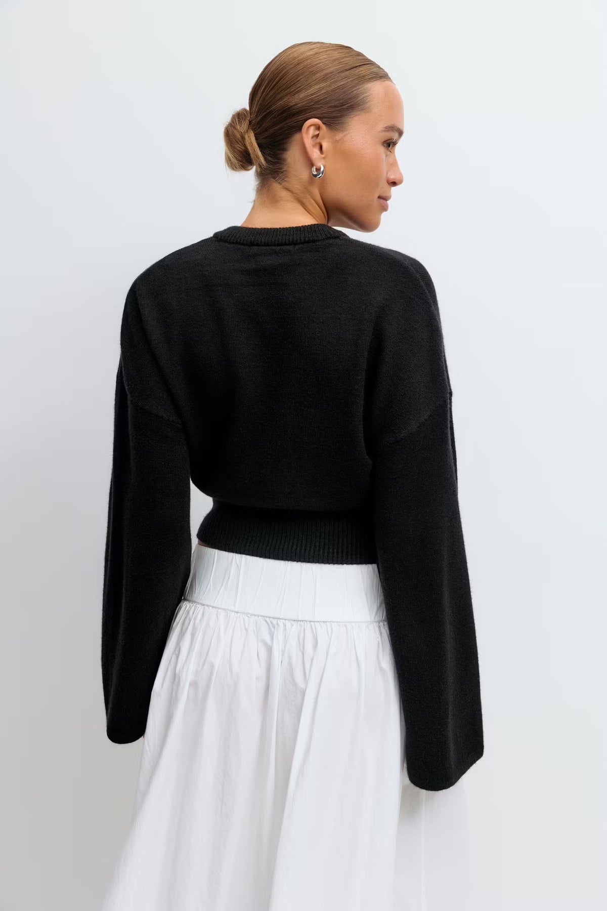 Claudia Sleeve Knitted Top - XS - White