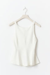 Sabella Peplum Top - M - Black