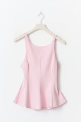 Sabella Peplum Top - L - White