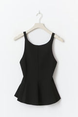 Sabella Peplum Top - S - Black