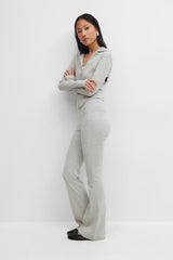 Thalia Flare Trousers - Light Gray - UK 8 (S)