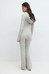 Thalia Flare Trousers - Light Gray - UK 10 (M)