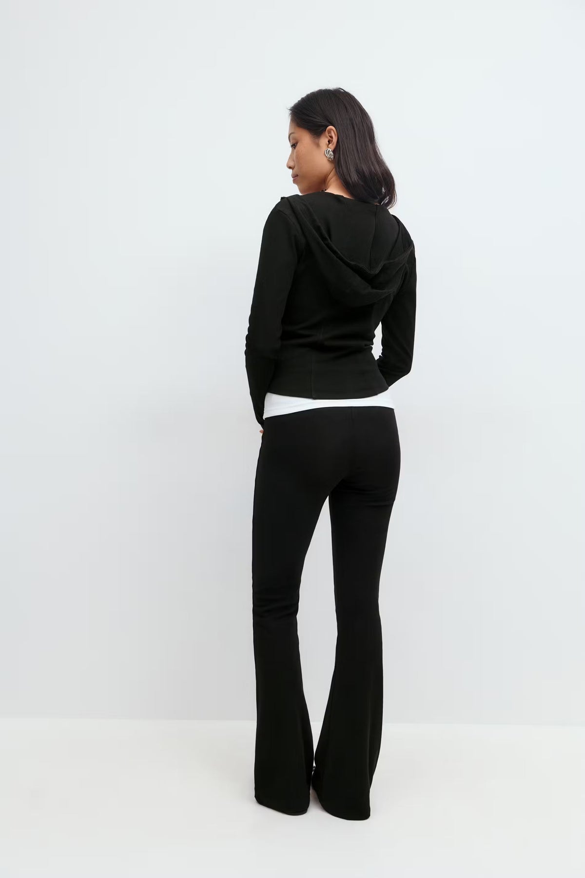 Thalia Flare Trousers - White - UK 8 (S)