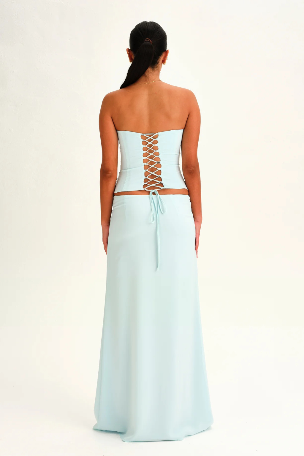 The Riviera Corset Wrap Set - Mist - S