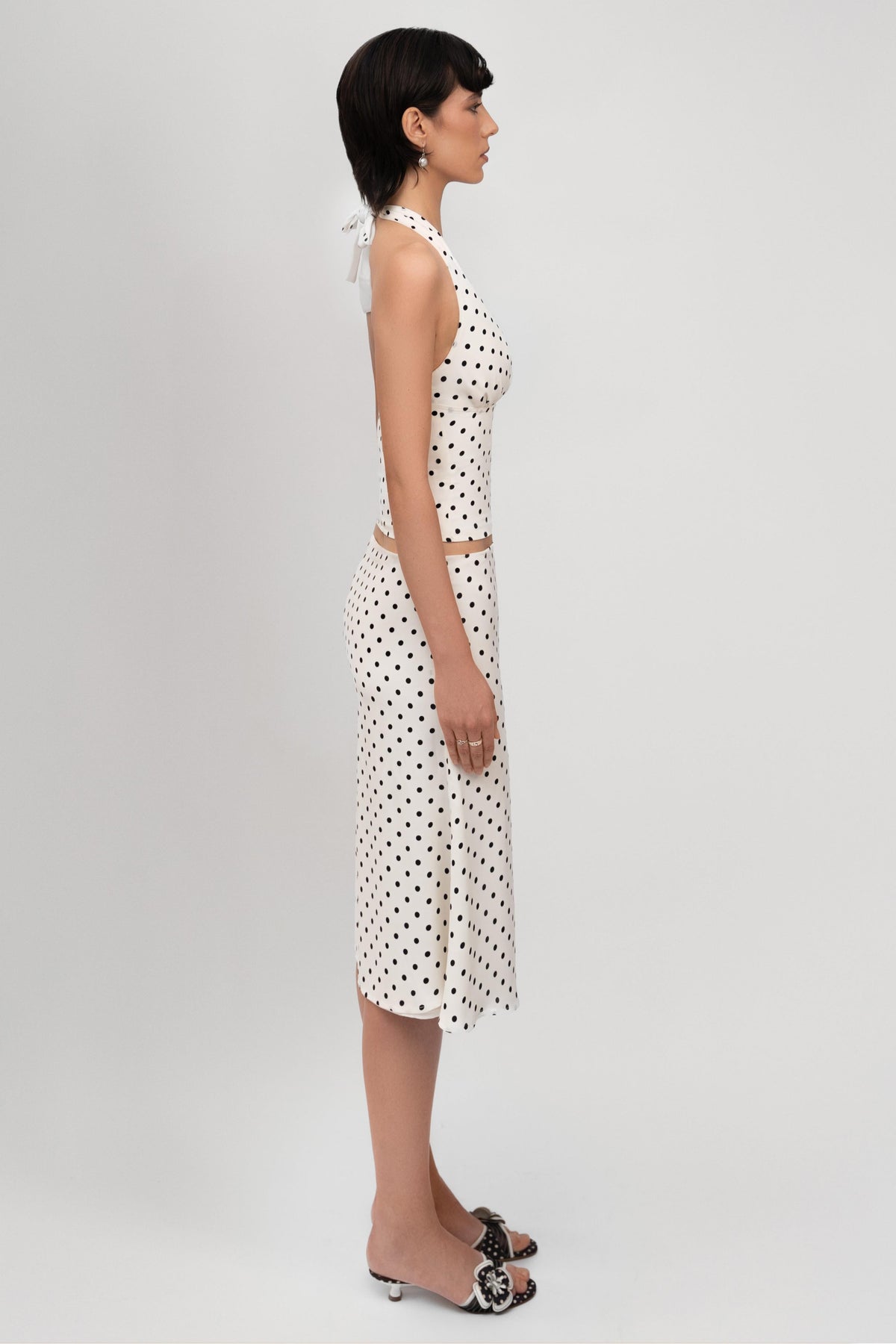 Lena Polka Set - White - M