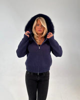 Verena Zipped Fur Jacket - M (165-169cm) - Beige