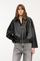 Celeste Leather Jacket - Black - M