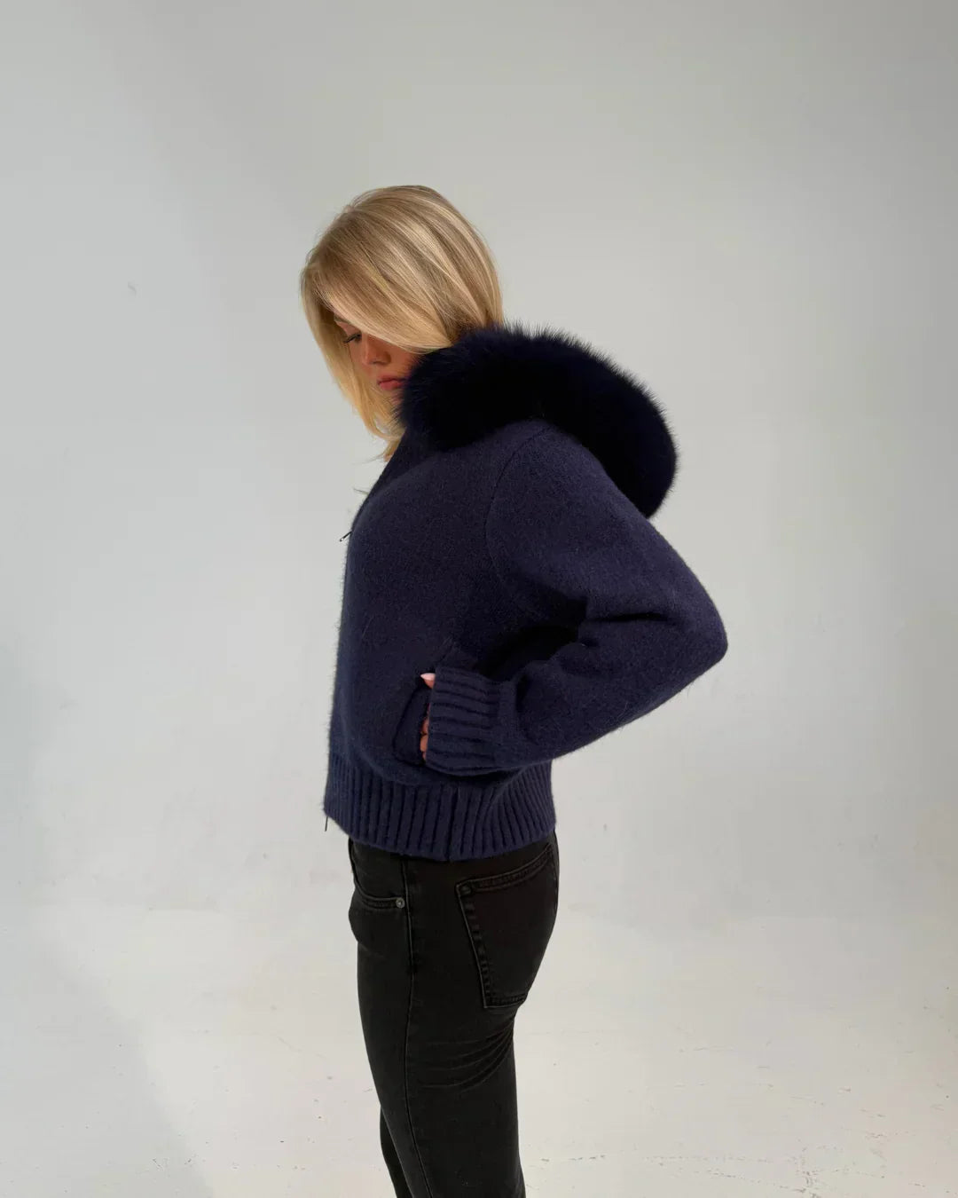 Verena Zipped Fur Jacket - L (170-175cm) - Brown