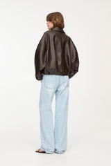 Celeste Leather Jacket - Brown - L