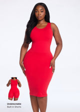 SecretSculpt Jersey Halter Midi Dress - Black - XS/S