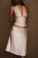 Lena Polka Set - White - XL