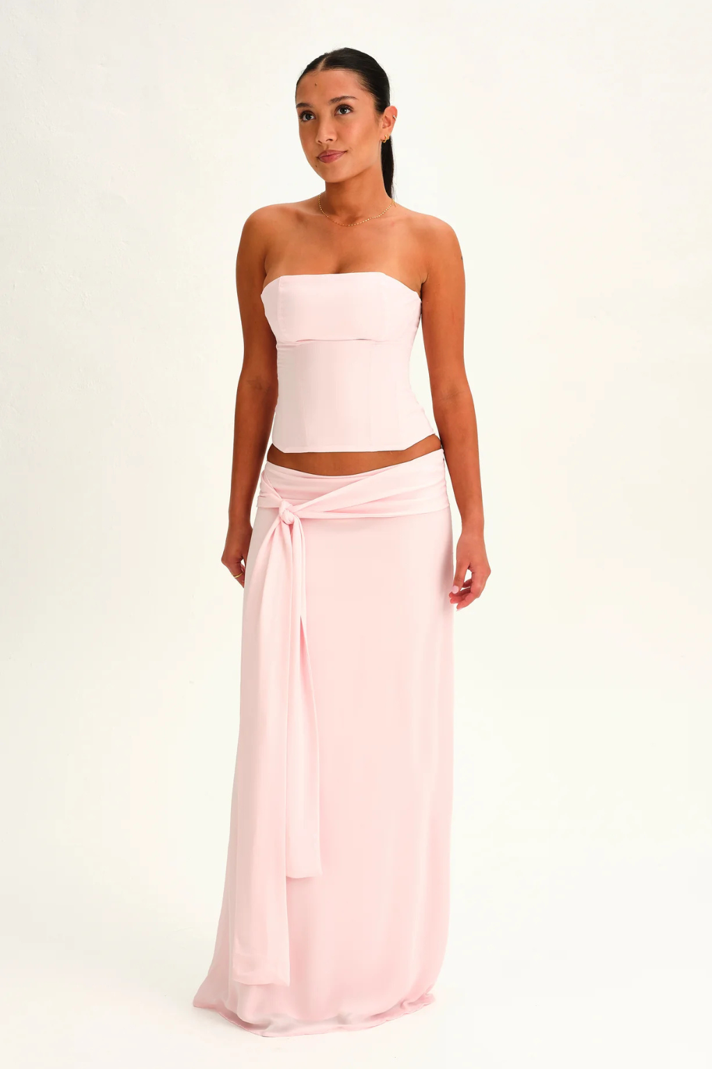The Riviera Corset Wrap Set - Blush - XS