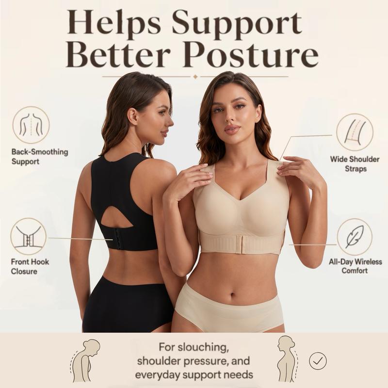 AlignLift Posture-Perfect Wireless Bra - Nude - 4XL