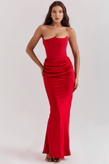 Bella | Elegant Strapless Dress - Black - UK 4
