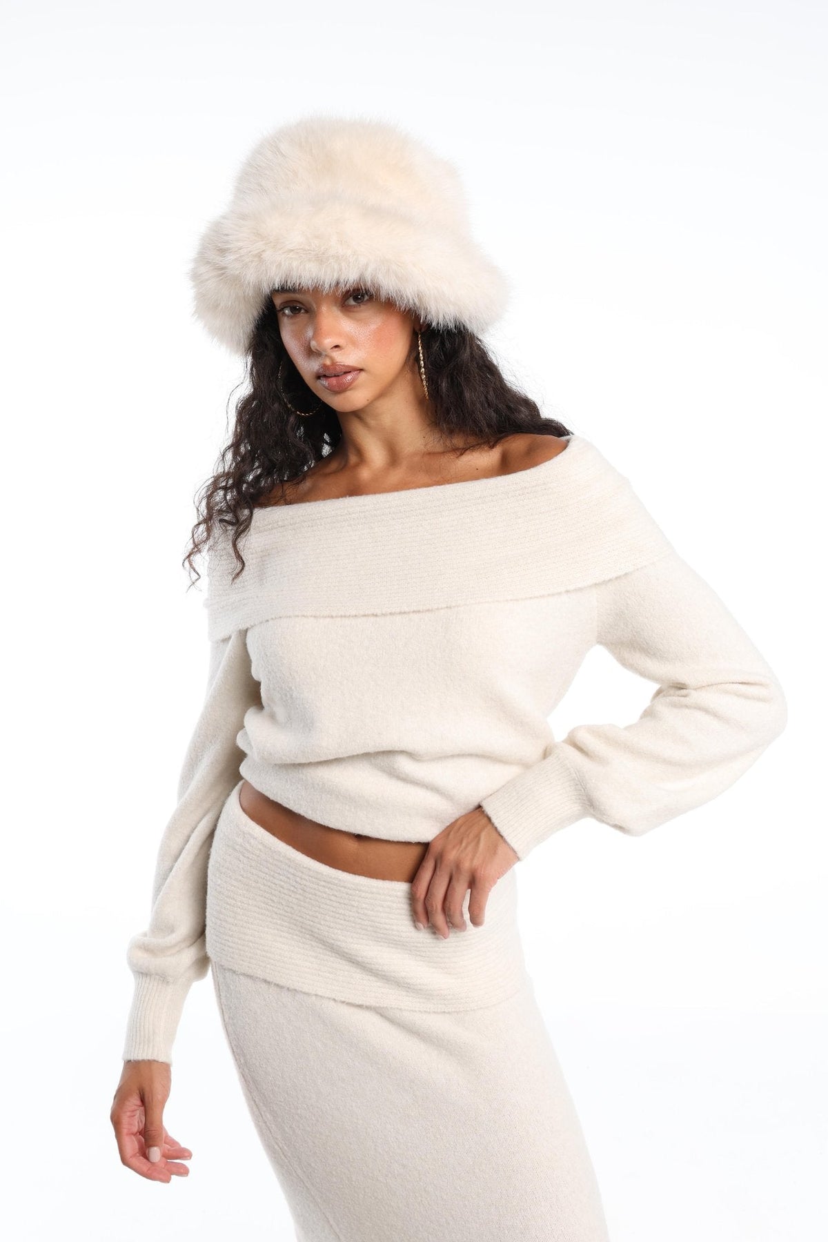 Selene Knit Maxi Set - Beige - XS