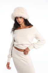 Selene Knit Maxi Set - Beige - XS