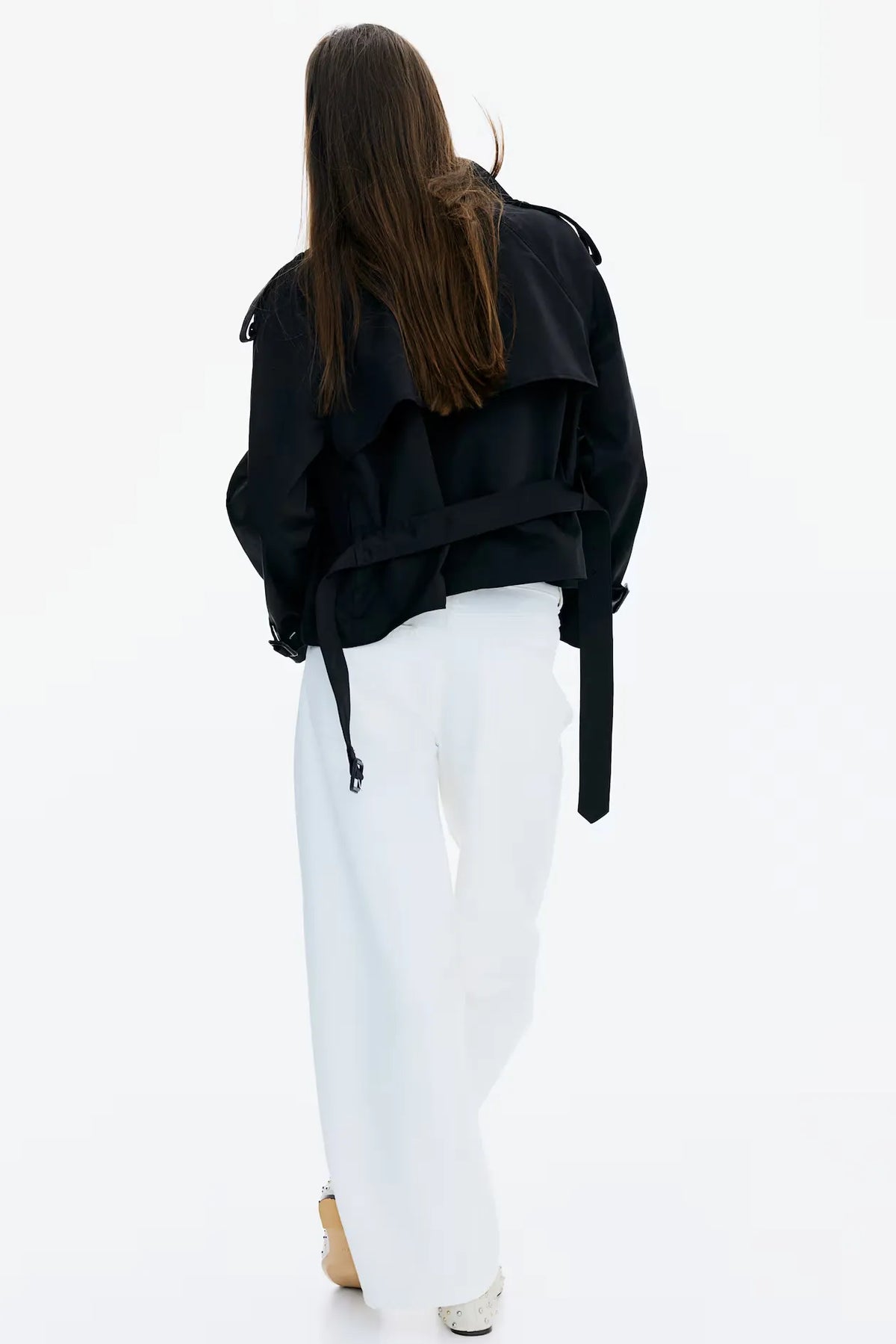 Amara Short Trench - Black - M