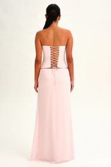 The Riviera Corset Wrap Set - Blush - S