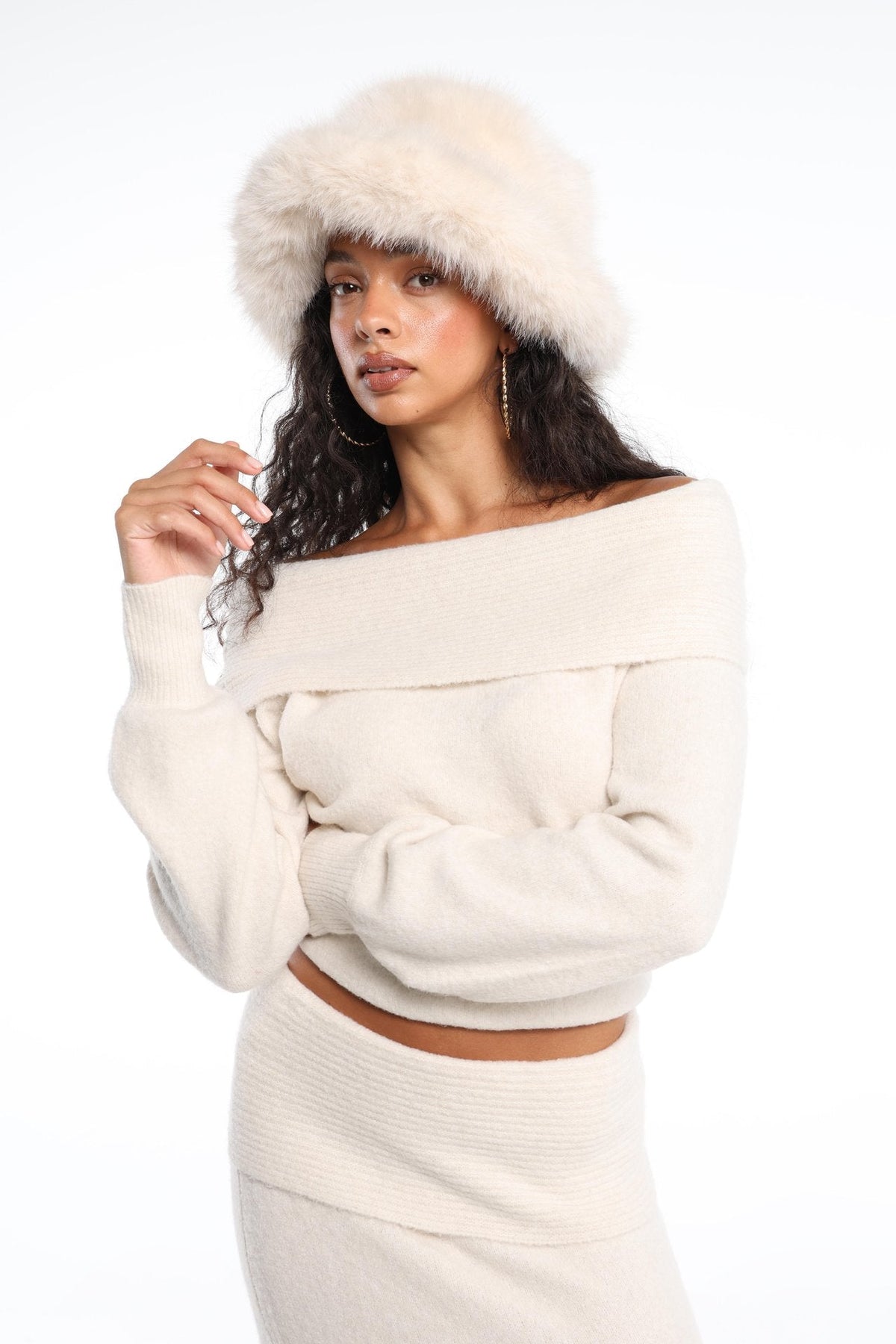 Selene Knit Maxi Set - Beige - L