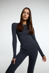 Elara Flared Lounge Set - Navy - XS