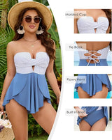 One Piece Swimsuit - White - S