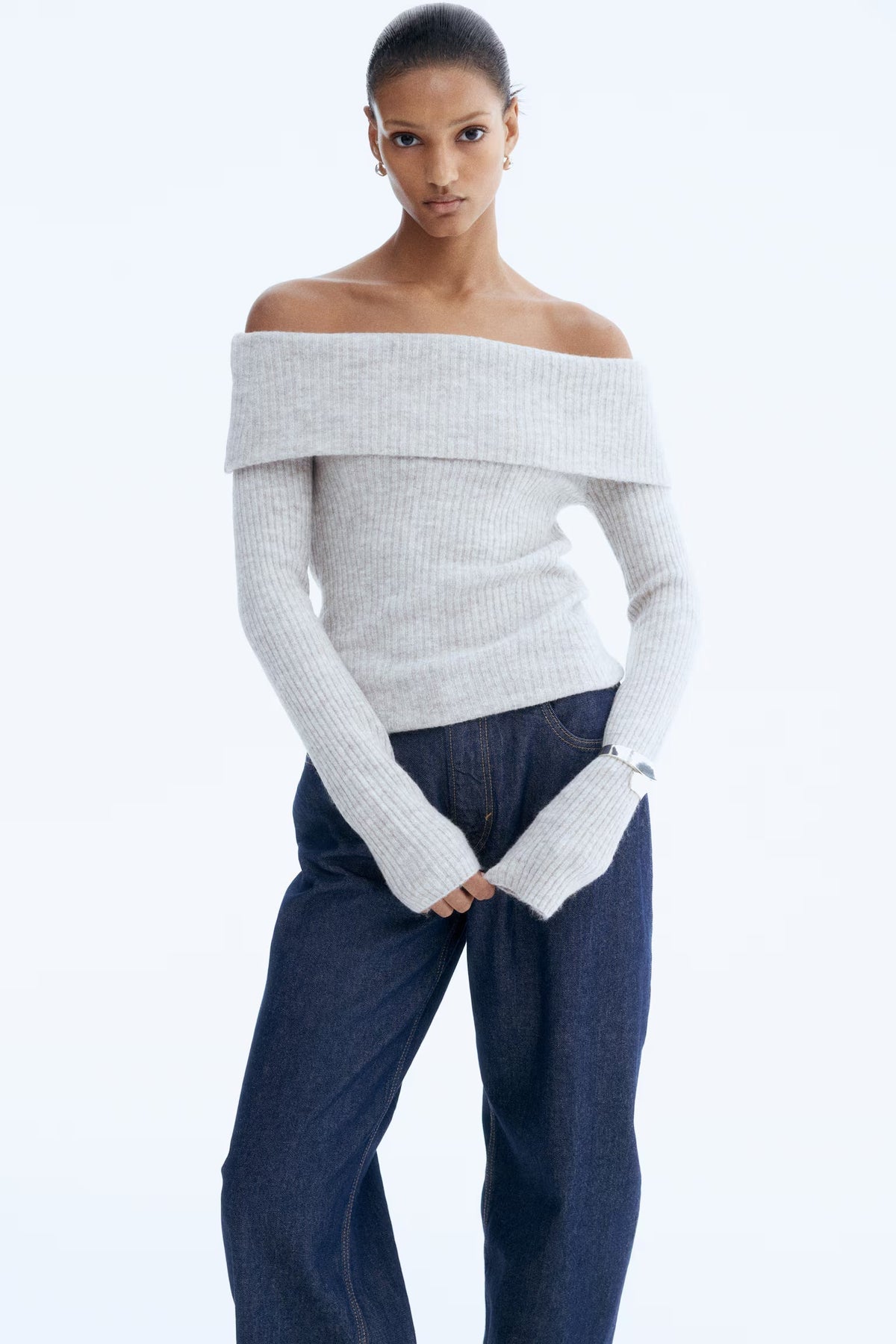 Elodie Knit Jumper - White - S