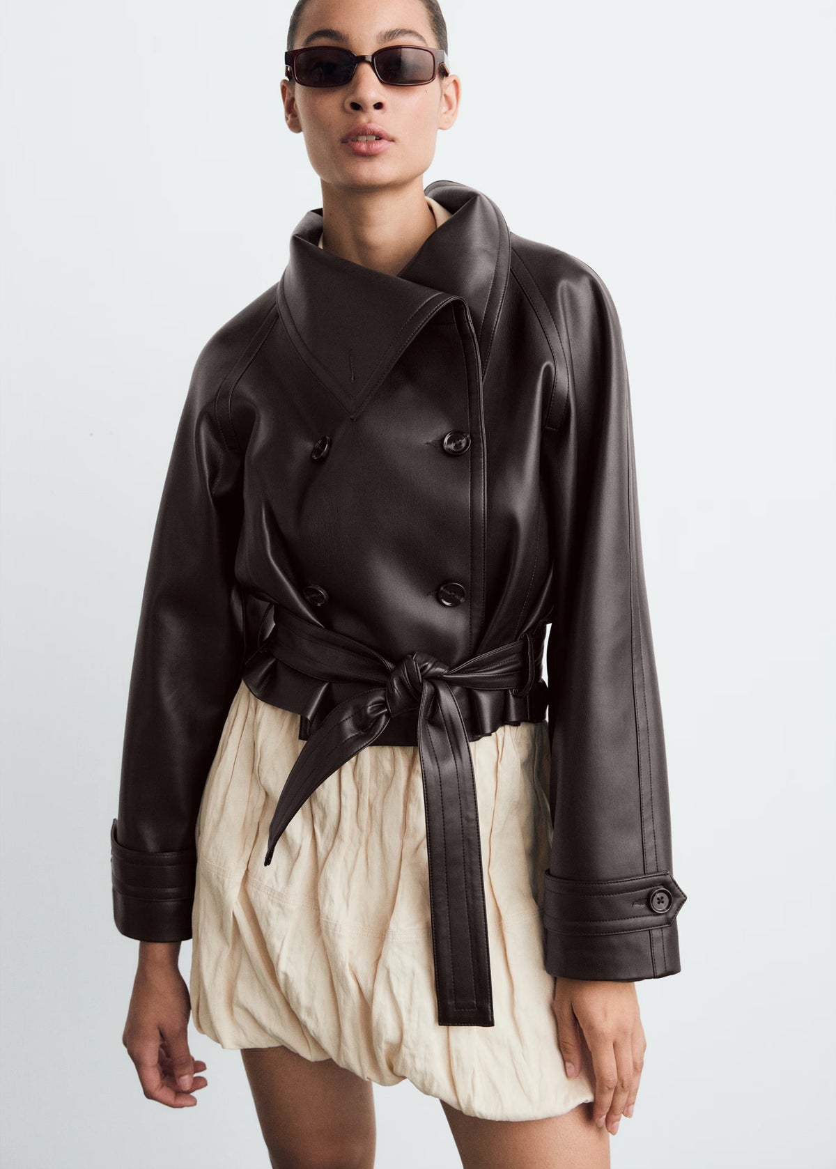 Lilith Leather Trenchcoat - S