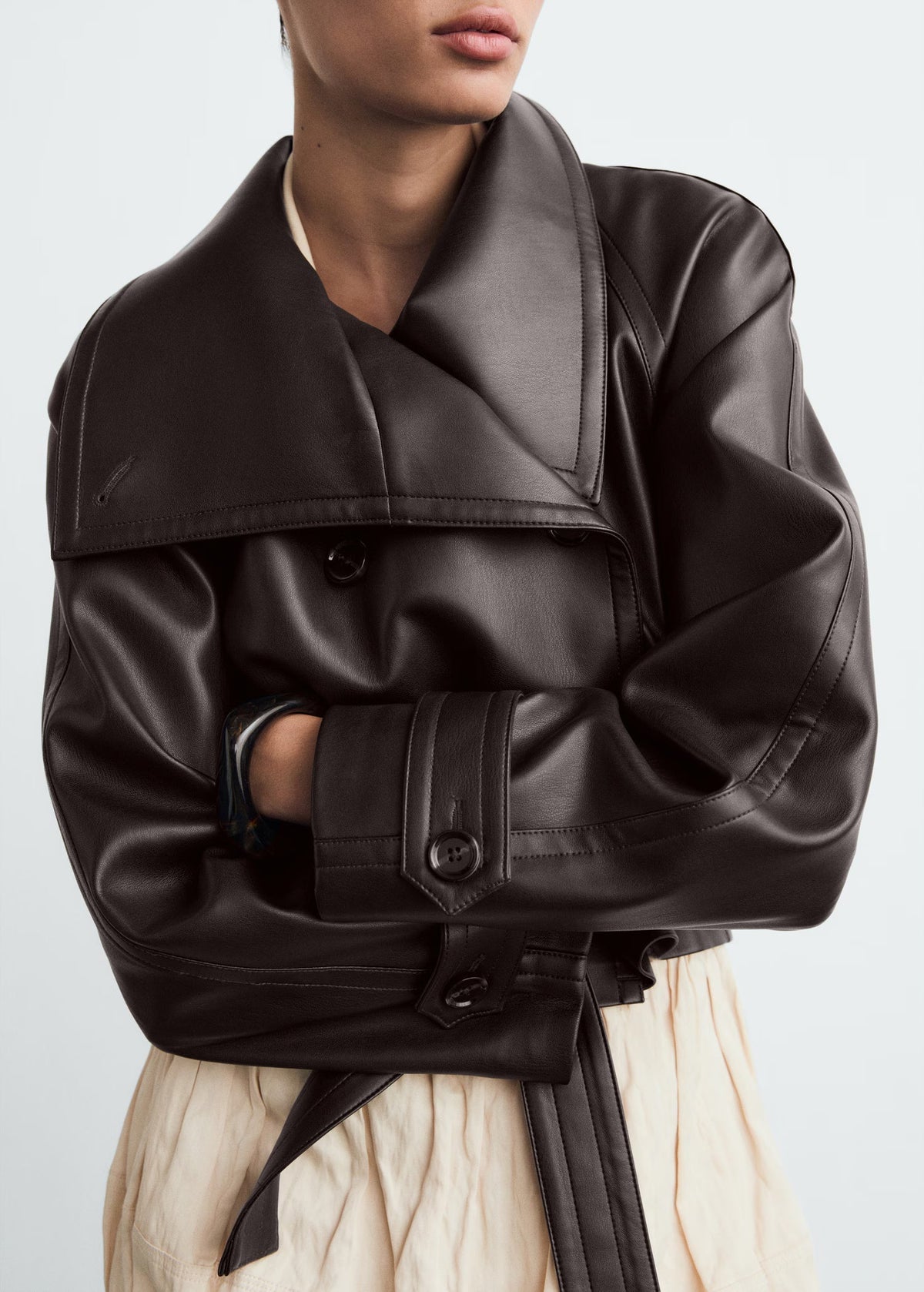 Lilith Leather Trenchcoat - XL