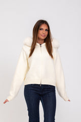 Verena Zipped Fur Jacket - S (159-164cm) - Gray