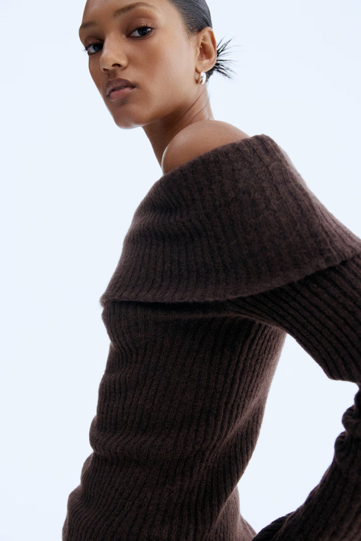 Elodie Knit Jumper - Dark Brown - M