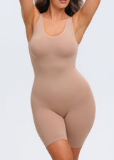Essential Tank Bodysuit Shorts - Coffee - XL/2X