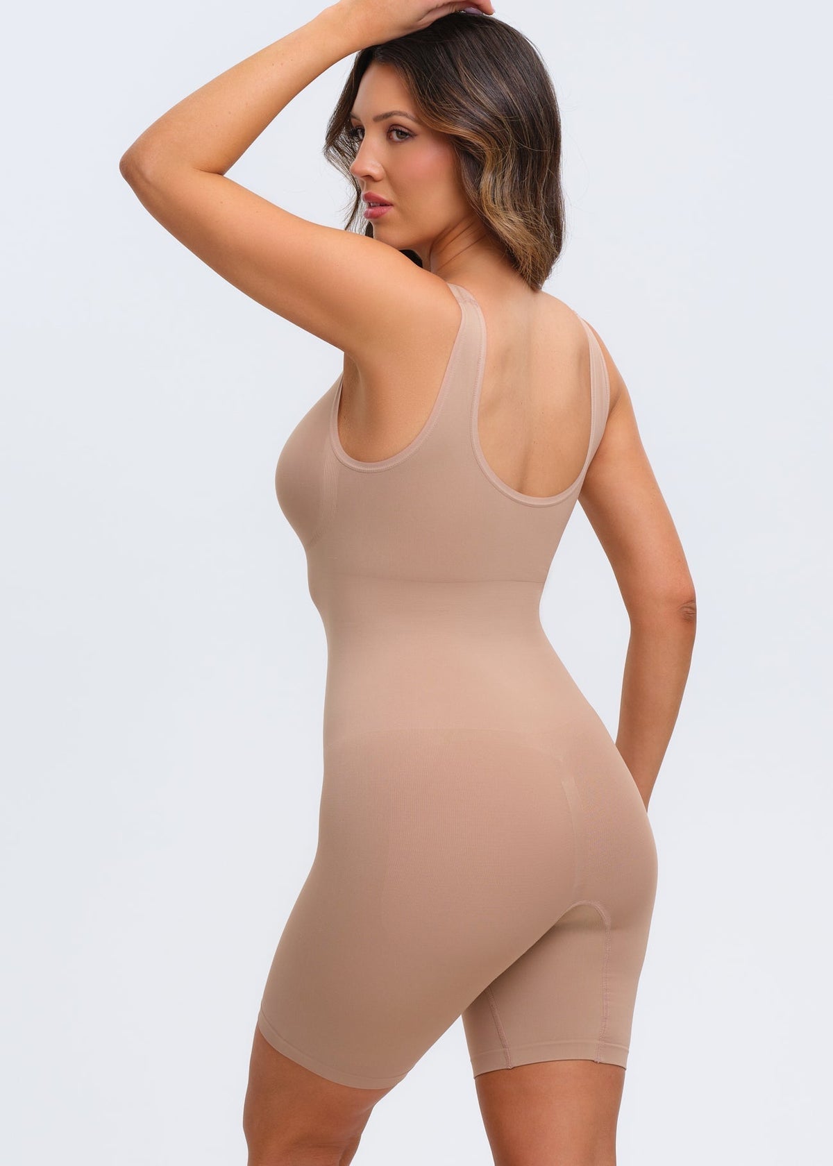 Essential Tank Bodysuit Shorts - Coffee - M/L