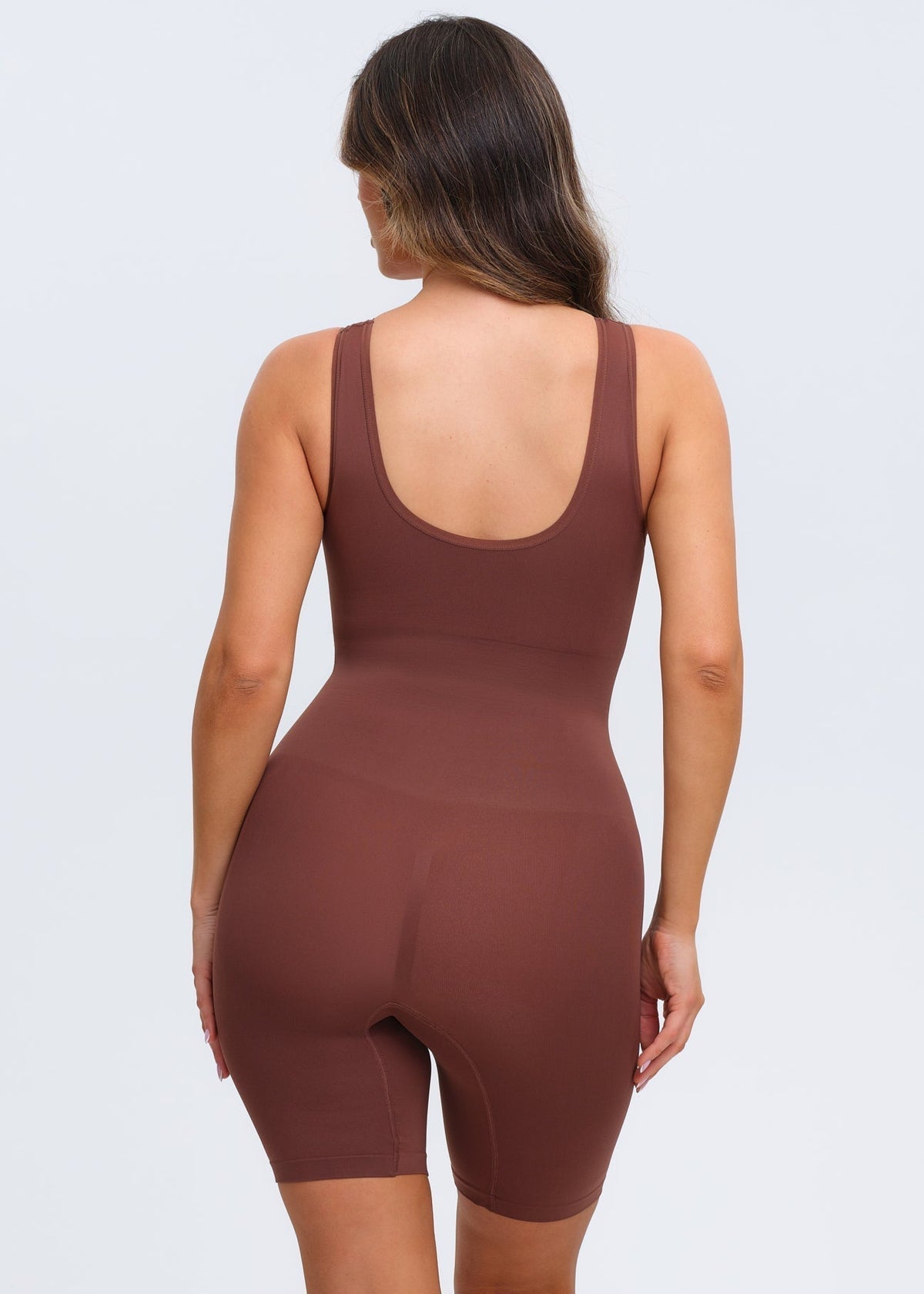 Essential Tank Bodysuit Shorts - Beige - XL/2X