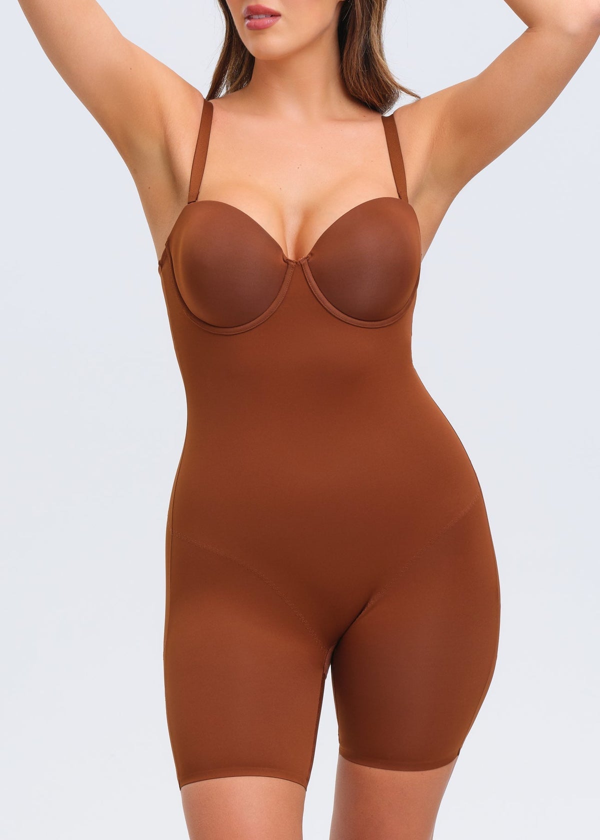 BraSculpt Strapless Bodysuit Shorts - Beige - S